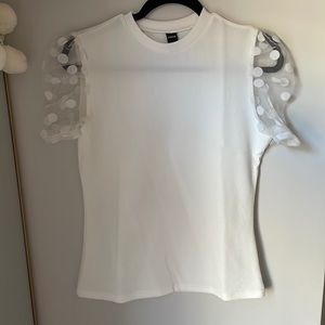 White dress shirt from Shein. Never been worn! Adorable sleeve detail